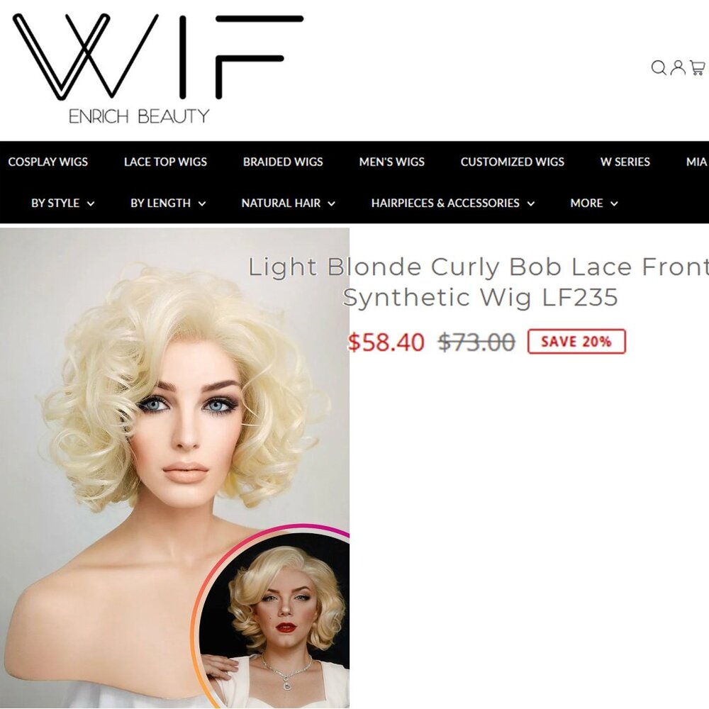 Lacefront - Light Natural Bouncy Curly Blonde Wig - NEW!!! - Picture 9 of 10